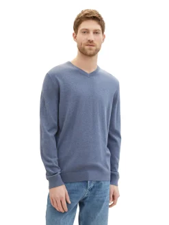 Strickpullover mit V-Ausschnitt