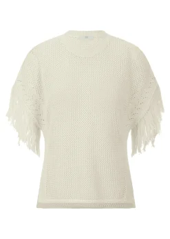 Strickshirt mit Fransen