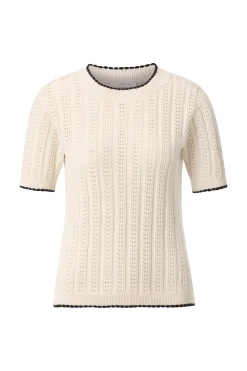 Strickshirt mit Kontrastkante