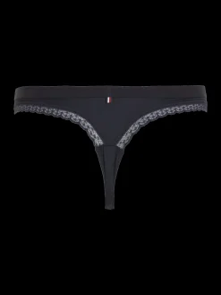String mit Spitze und gleichfarbigem Logo