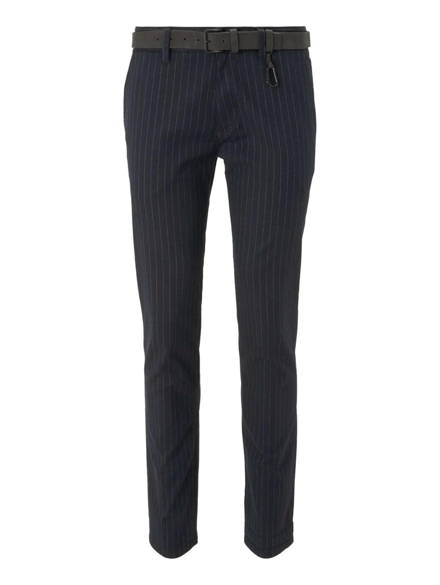 Strukturierte Chinohose mit Gürtel
