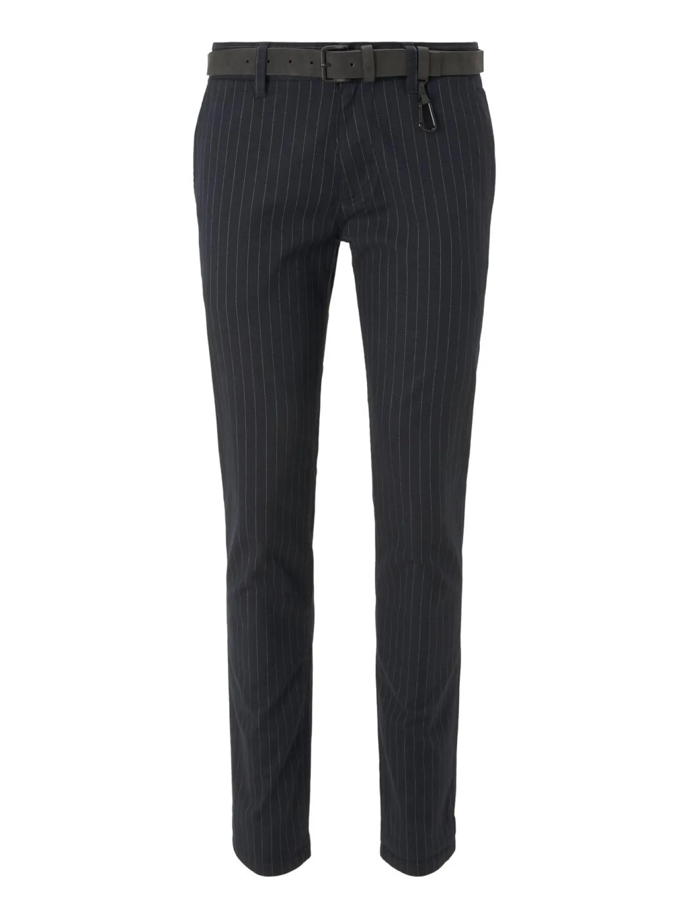 Strukturierte Chinohose mit Gürtel