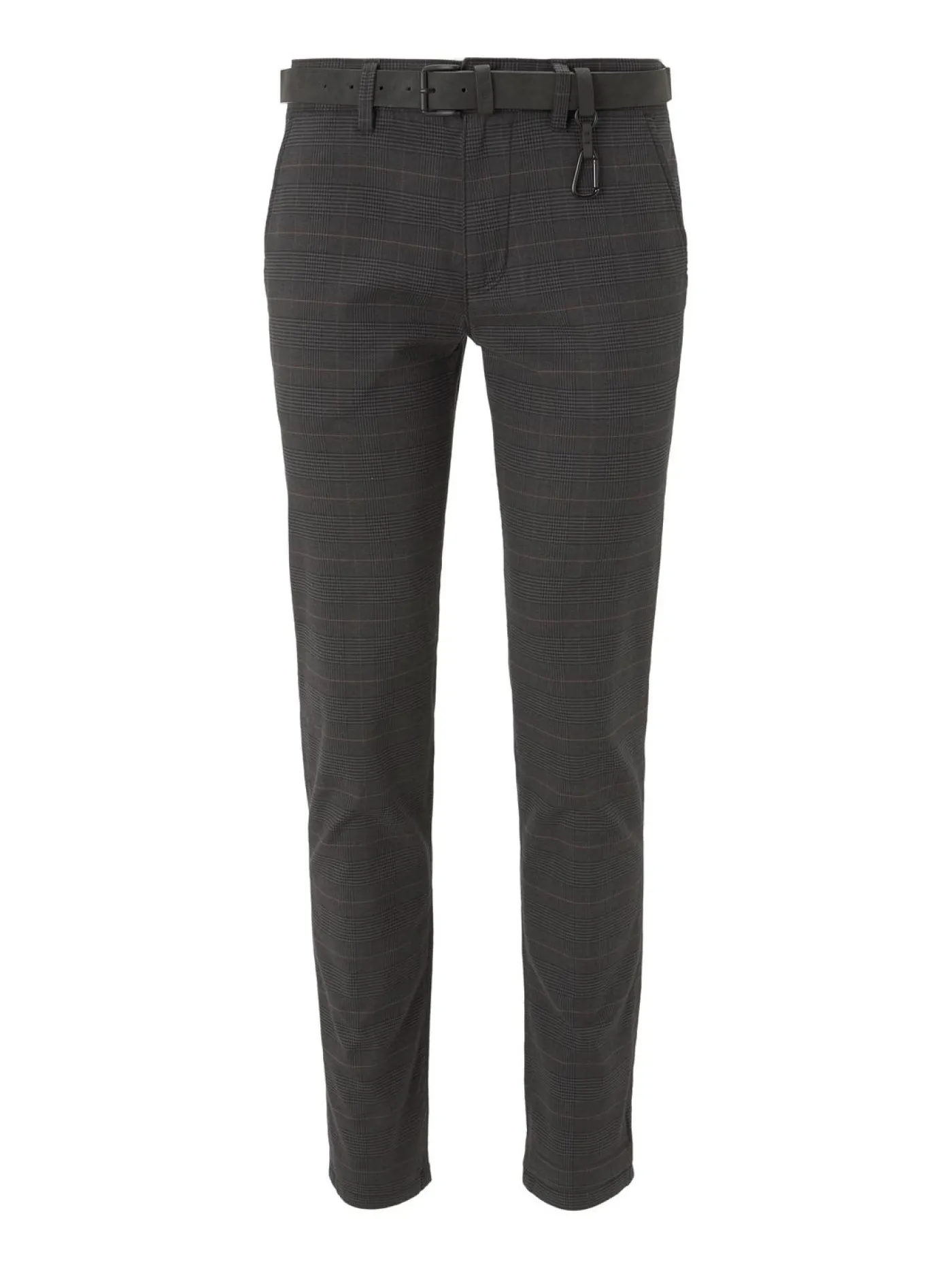 Strukturierte Chinohose mit Gürtel