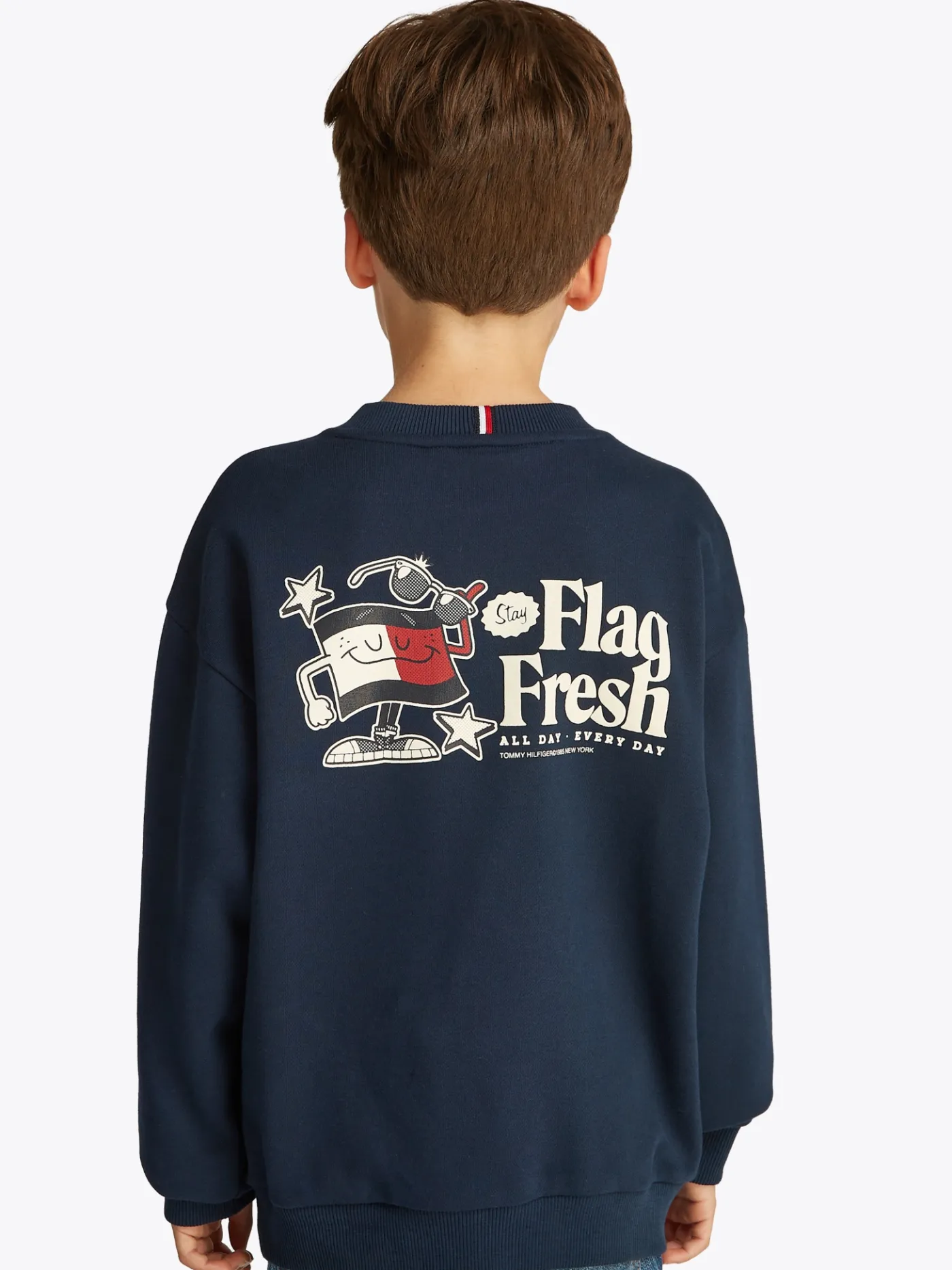 Sweatshirt mit Flag-Slogan-Print hinten