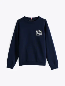 Sweatshirt mit Flag-Slogan-Print hinten