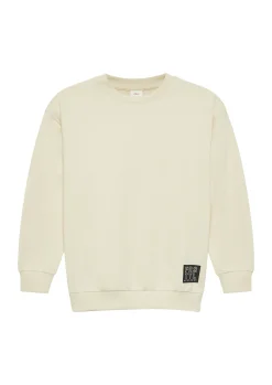 Sweatshirt mit Rippbündchen und Logo-Patch