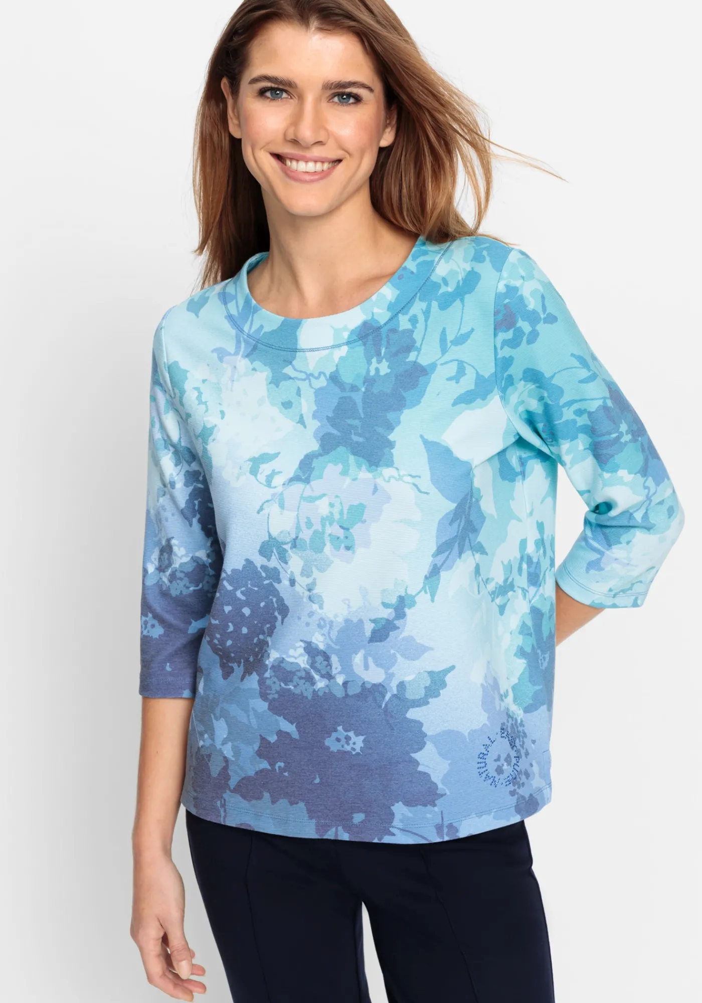 Sweatshirt mit Panneaux-Print