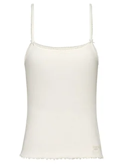 Tank Top mit Spitzenbesatz