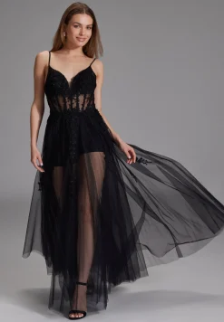 Tüllkleid mit kurzer Jerseyhose