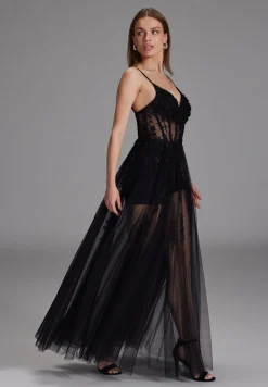 Tüllkleid mit kurzer Jerseyhose