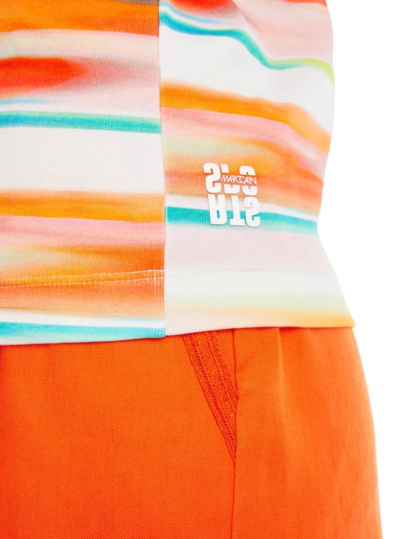 Top mit Streifen im Batik-Look