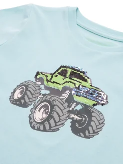 T-Shirt mit Wendepailletten