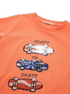 T-Shirt mit Wendepailletten