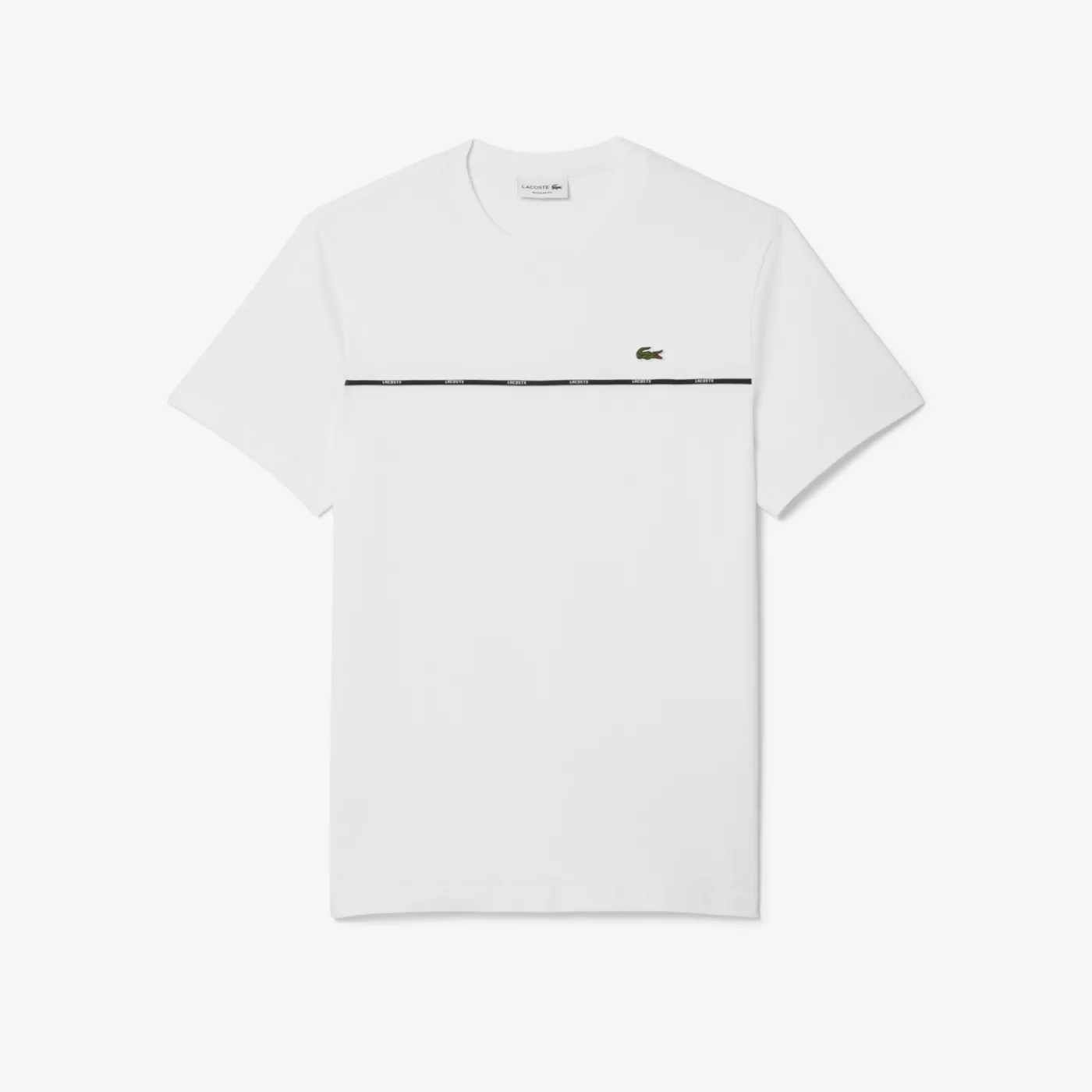 T-Shirt aus Baumwolljersey mit Lacoste-Einfassung