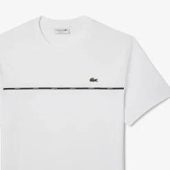 T-Shirt aus Baumwolljersey mit Lacoste-Einfassung