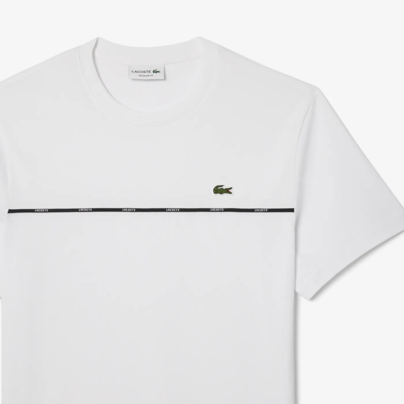 T-Shirt aus Baumwolljersey mit Lacoste-Einfassung