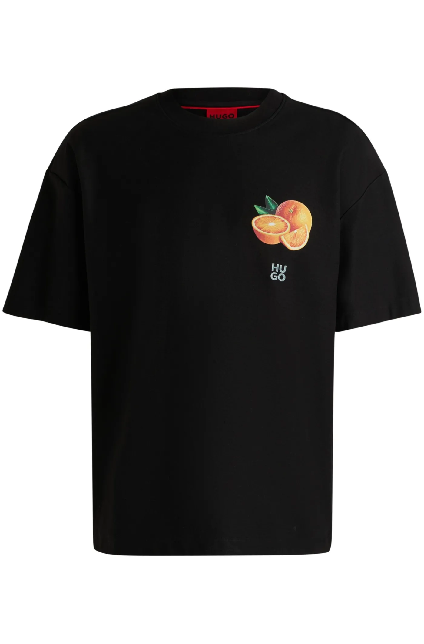 T-Shirt aus Baumwoll-Jersey mit Orangen-Prints