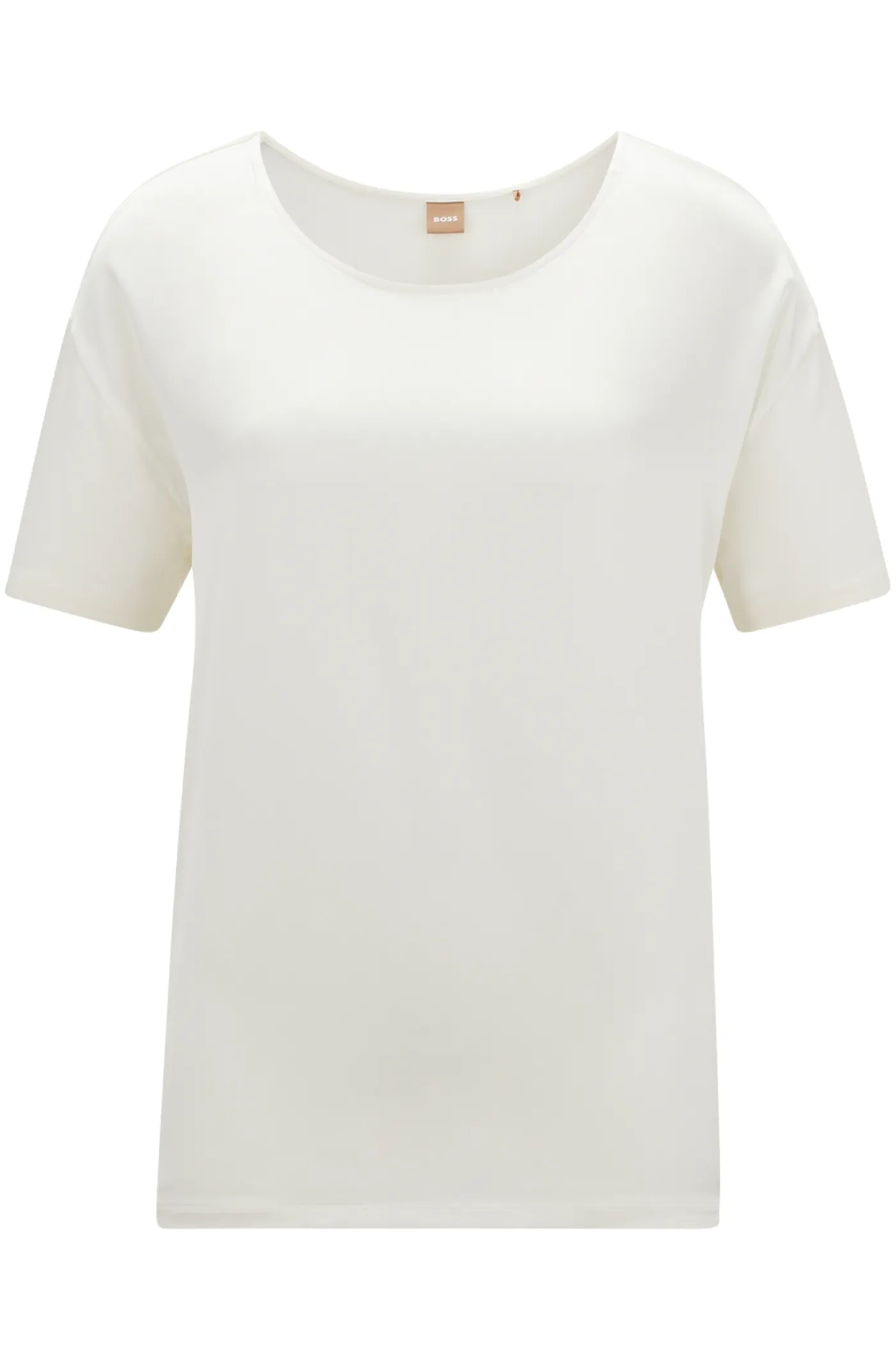 T-SHIRT Esandy AUS MERZERISIERTEM JERSEY MIT VORDERSEITE AUS STRETCH-SEIDE
