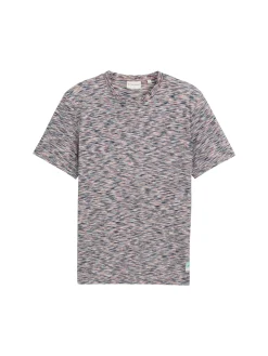 T-Shirt in Melange-Optik