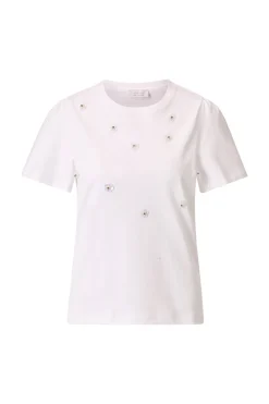 T-Shirt mit Blumenapplikation