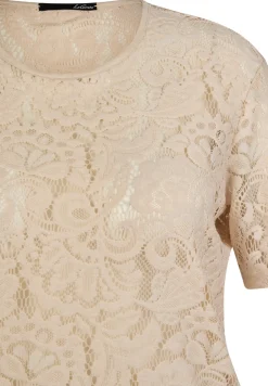 T-Shirt mit floraler Spitze