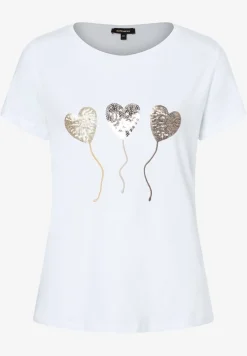 T-Shirt mit Paillettenherzen