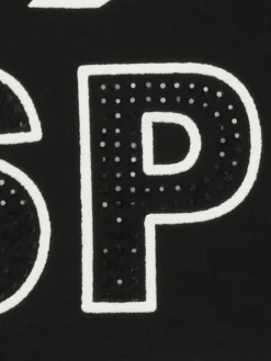 T-Shirt mit Rundhals und Strass