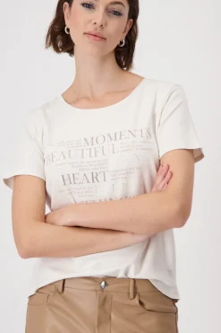 T-Shirt mit Strasssteinen