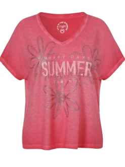 T-Shirt mit V-Ausschnitt
