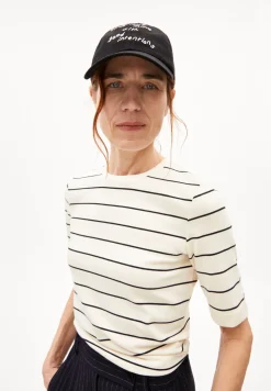 T-Shirt Slim Fit aus Bio-Baumwoll Mix JAANISARA FINE STRIPE