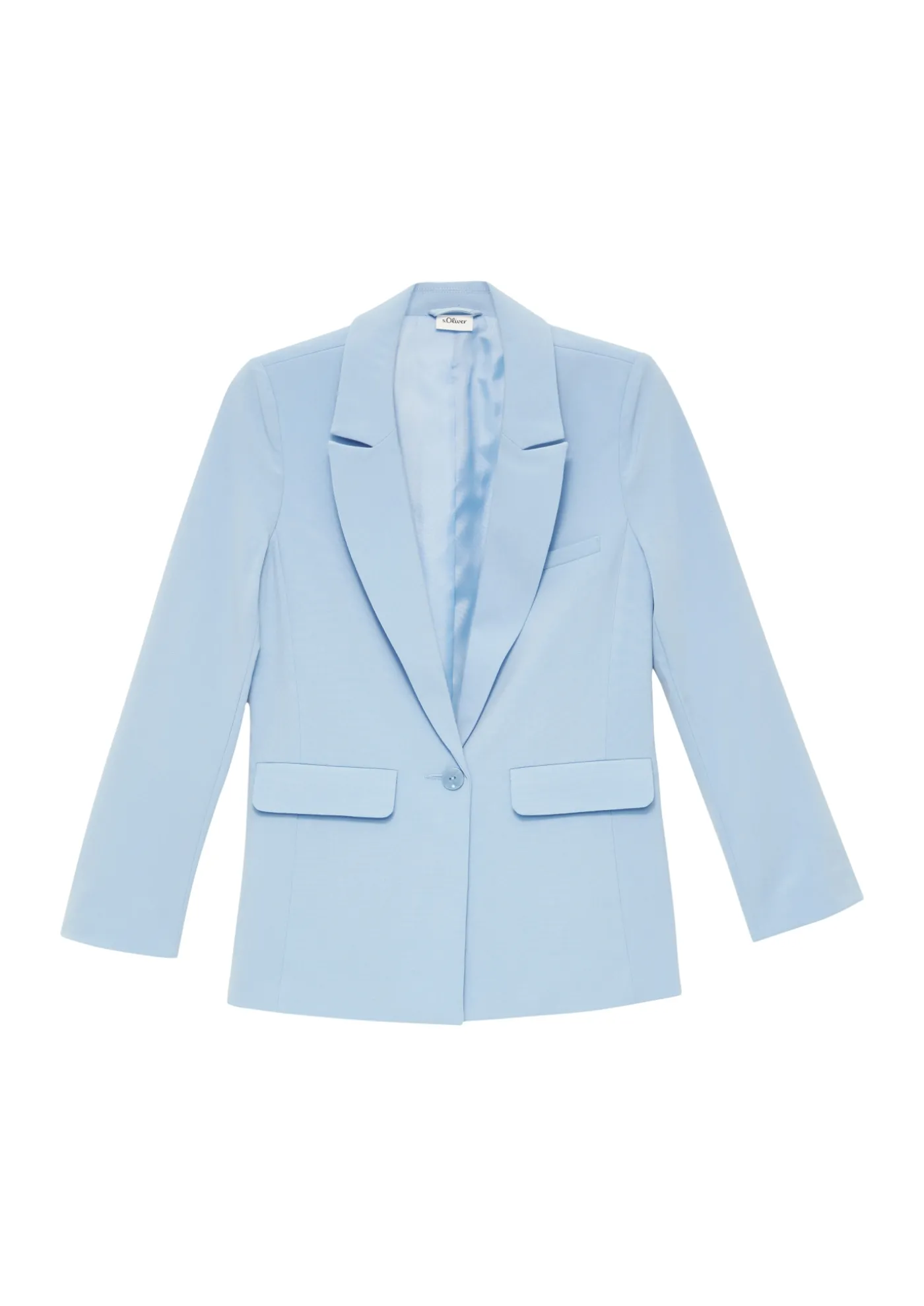 Twill-Blazer mit Taftfutter