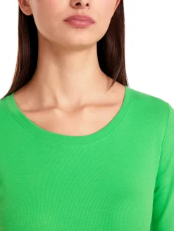 Uni T-Shirt aus stretchigem Cotton-Ripp