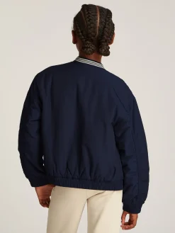 Varsity-Bomberjacke aus Satin