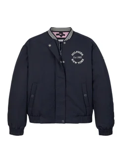 Varsity-Bomberjacke aus Satin