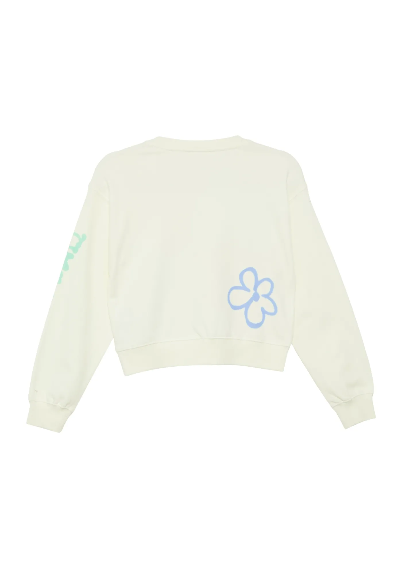 Verkürztes Oversize-Sweatshirt aus Baumwollmix