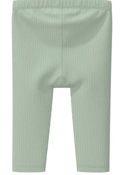 Weiche Leggings aus Rippware mit Schleifen-Detail