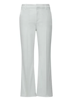 Weiße Crop-Jeans mit Flared Leg